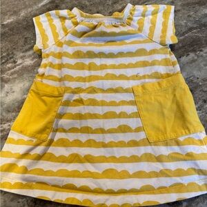 Yellow and White Striped Dress